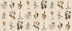 Flora wallpaper by Sandberg – botanical design, Sepia, flat pattern repeat