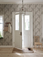 Lilian wallpaper by Sandberg – botanical design, Pastel, styled in a second room setting