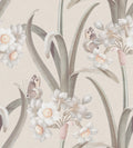 Lilian wallpaper by Sandberg – botanical design, Pastel, flat pattern repeat