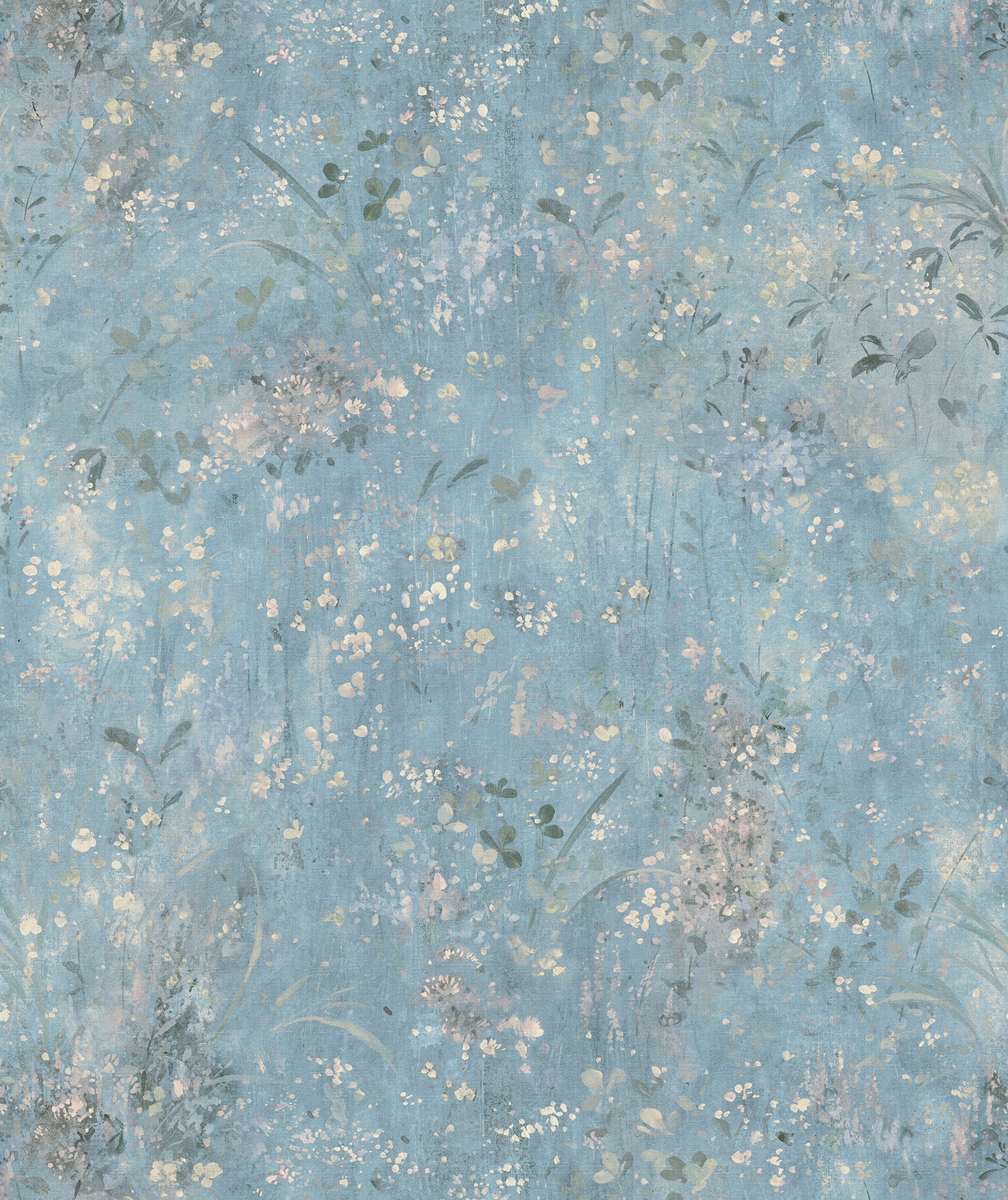 Juni wallpaper by Sandberg – floral design, Light Blue, flat pattern repeat