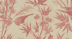 Celeste Mural wall mural by Sandberg – botanical design, Red, flat pattern repeat