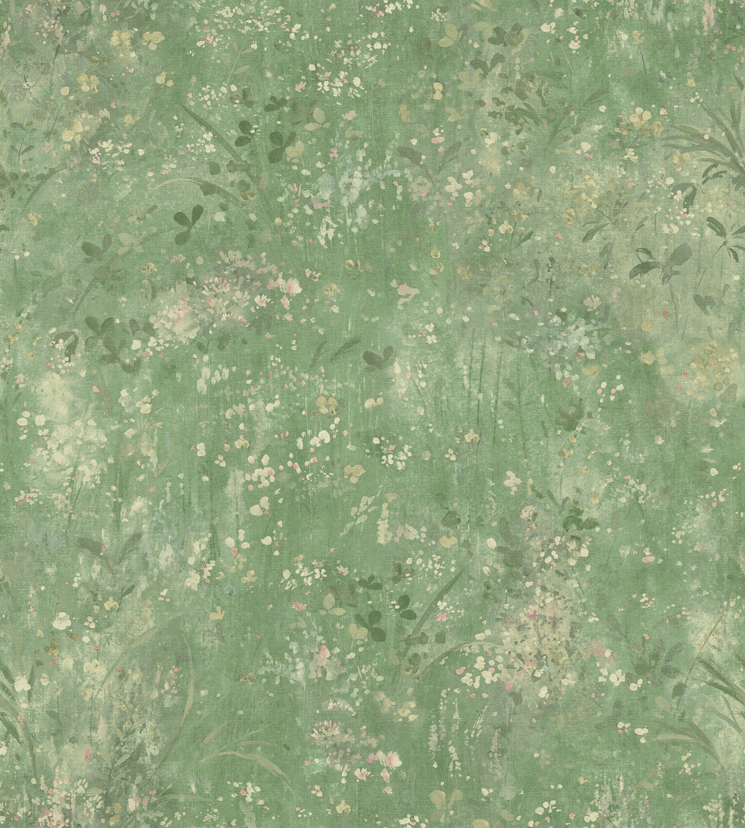 Juni wallpaper by Sandberg – floral design, Green, flat pattern repeat