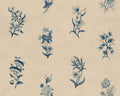 Victoria wallpaper by Sandberg – floral design, Blue, flat pattern repeat