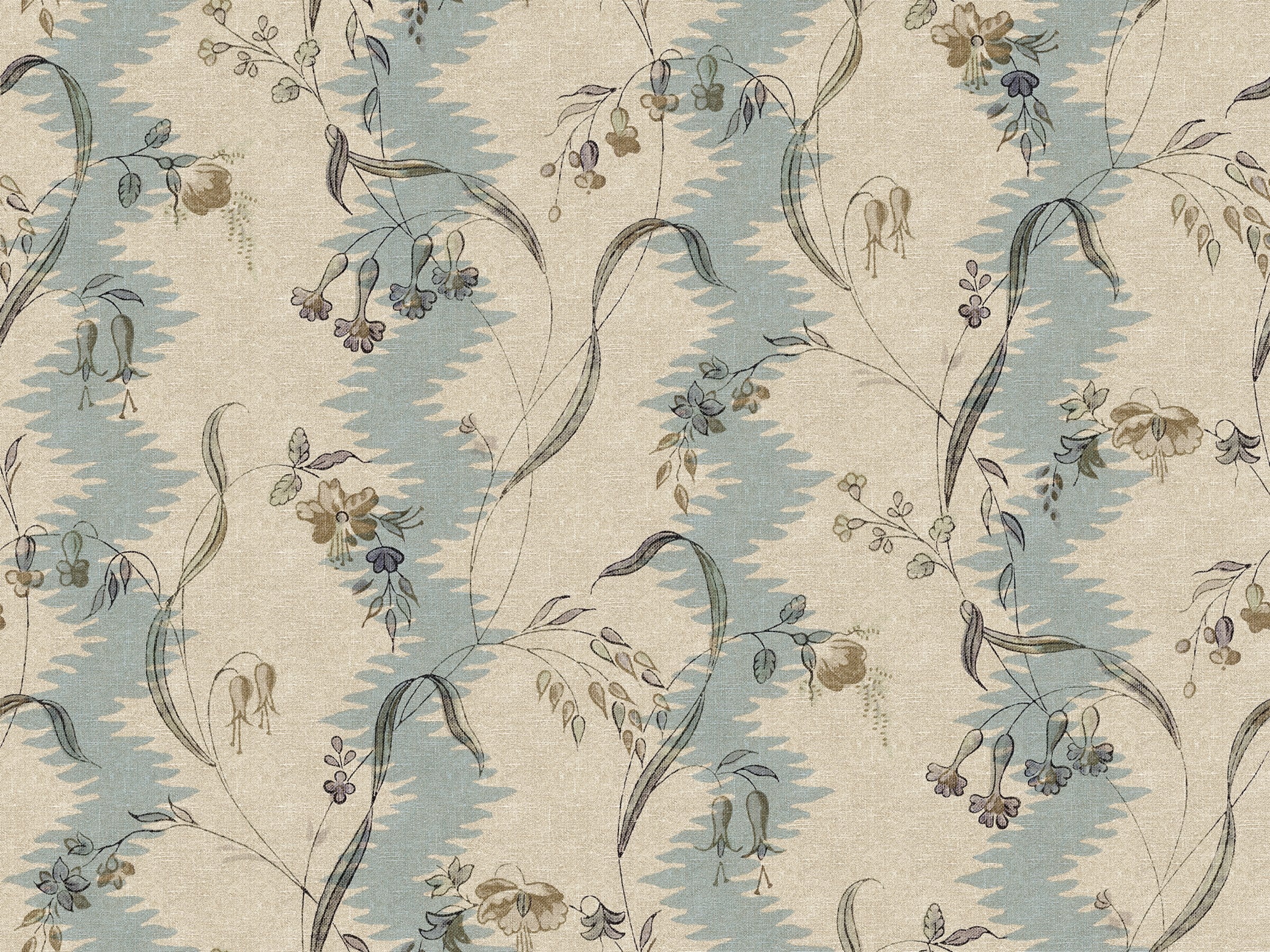 Beatrice wallpaper by Sandberg – floral design, Misty Blue, flat pattern repeat