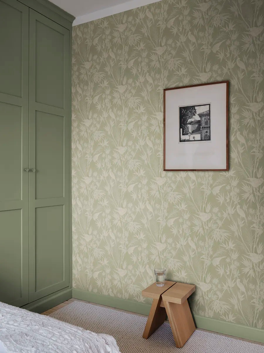 Celeste wallpaper by Sandberg in a room setting