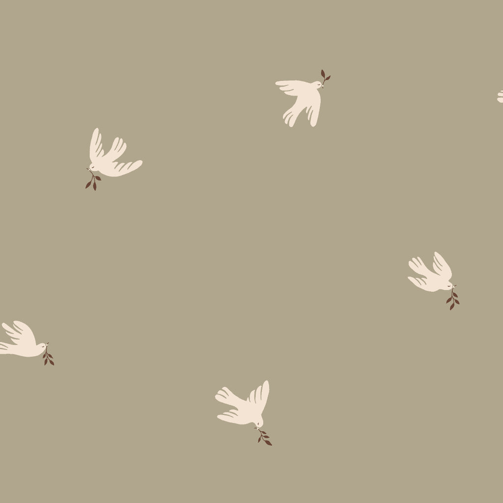 Frida Olive Green wallpaper by Sandberg – botanical design