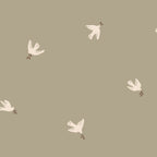 Frida Olive Green wallpaper by Sandberg – botanical design