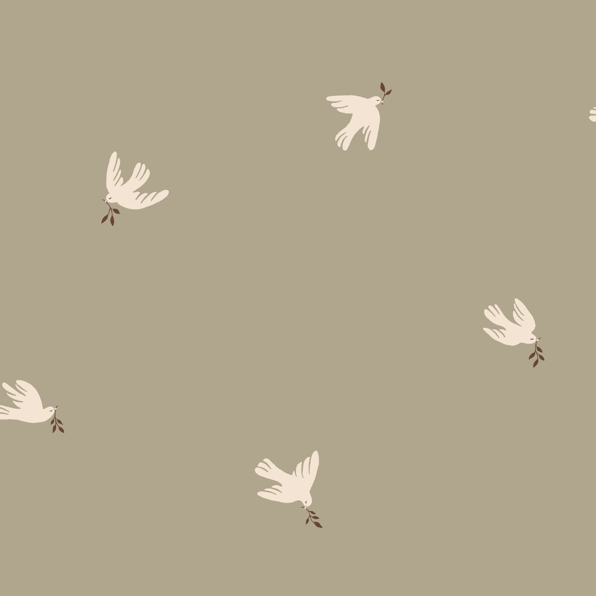 Frida Olive Green wallpaper by Sandberg – botanical design