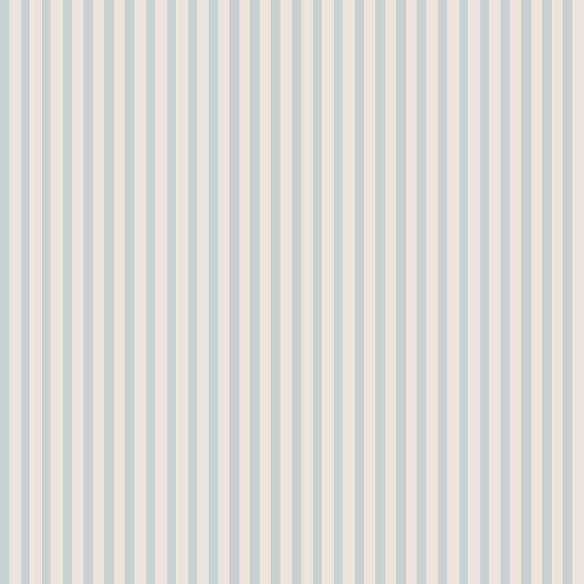 Estelle wallpaper by Sandberg in a soft duck-egg blue and cream vertical stripe, flat roll swatch