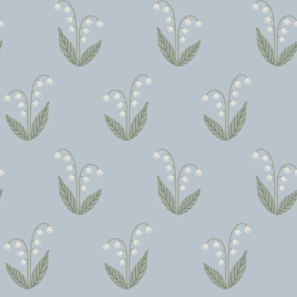 Lilly Light Blue wallpaper by Sandberg – floral design