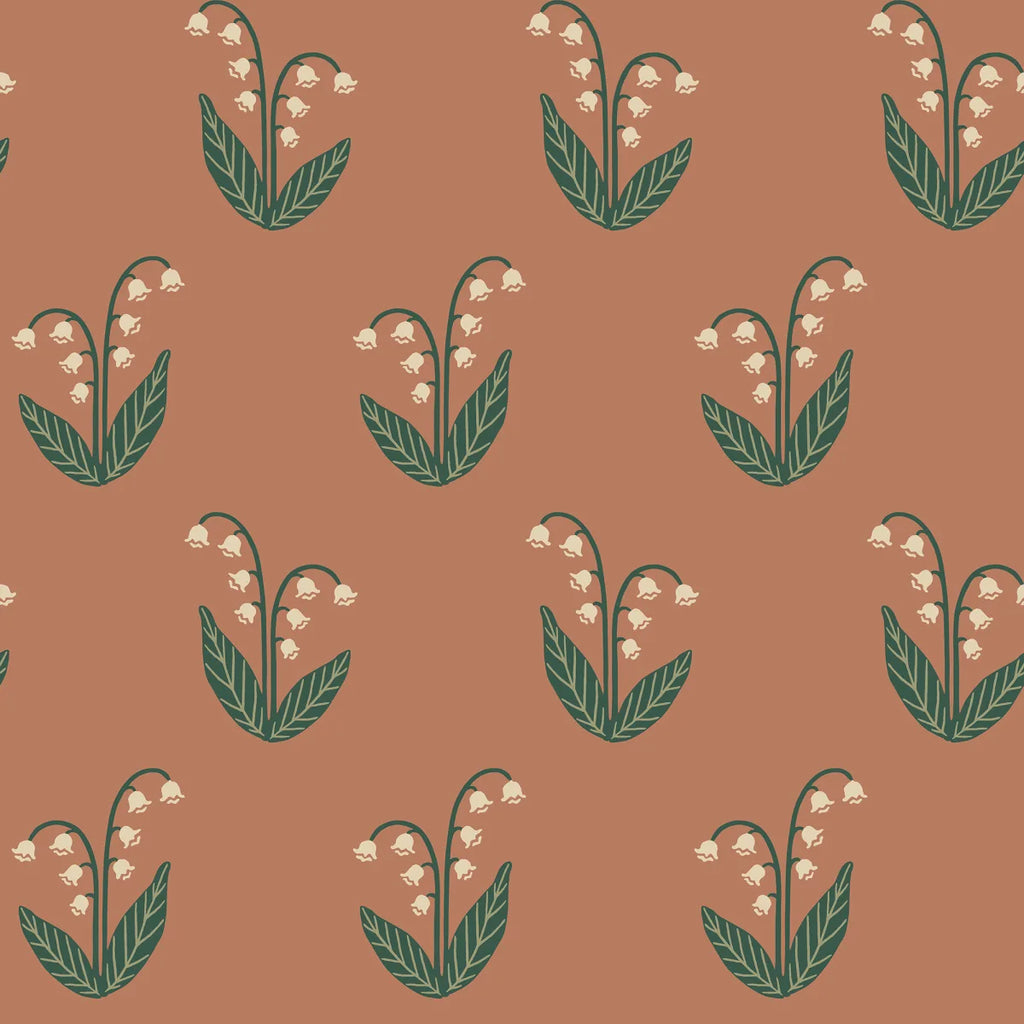 Lilly Terracotta wallpaper by Sandberg – floral design