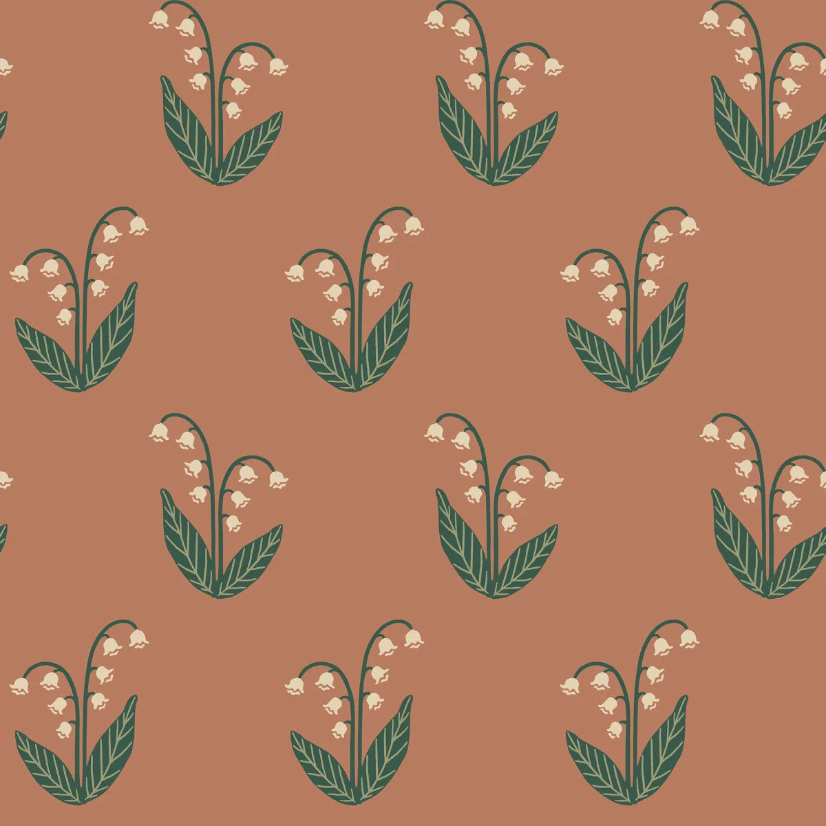 Lilly Terracotta wallpaper by Sandberg – floral design