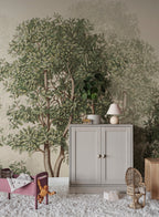 Charles Mural wall mural by Sandberg – forest & woodland design, Green – styled in a room setting, view 7