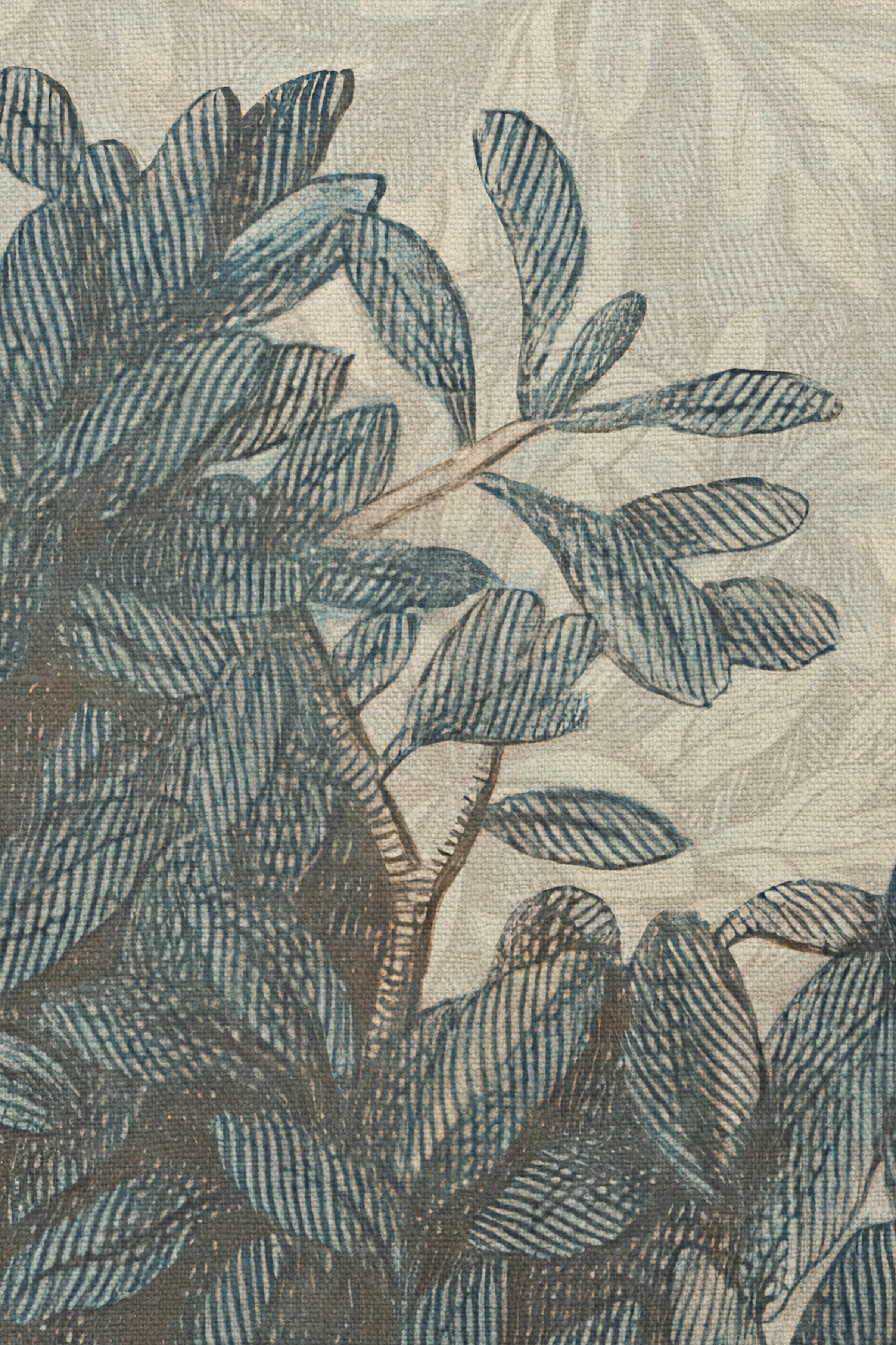 Charles Mural wall mural by Sandberg – forest & woodland design, Blue – close-up of the print and texture, view 2