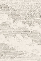Bonnie wallpaper by Sandberg – sky & clouds design, Grey – Graphite – close-up of the print and texture, view 2