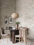Bonnie wallpaper by Sandberg – sky & clouds design, Grey – Graphite – styled in a room setting, view 4