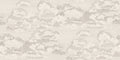 Bonnie wallpaper by Sandberg – sky & clouds design, Grey – Graphite – flat swatch showing the repeat, view 2