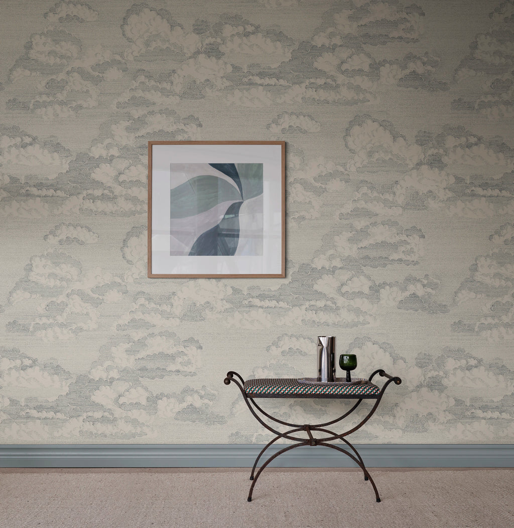 Bonnie wallpaper by Sandberg – sky & clouds design, Blue – styled in a room setting, view 2