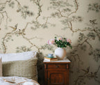 Noah Mural wall mural by Sandberg – botanical design, Beige – Sandstone – styled in a room setting, view 5