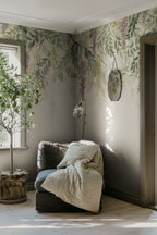 Wisteria wall mural by Sandberg – floral design, Green