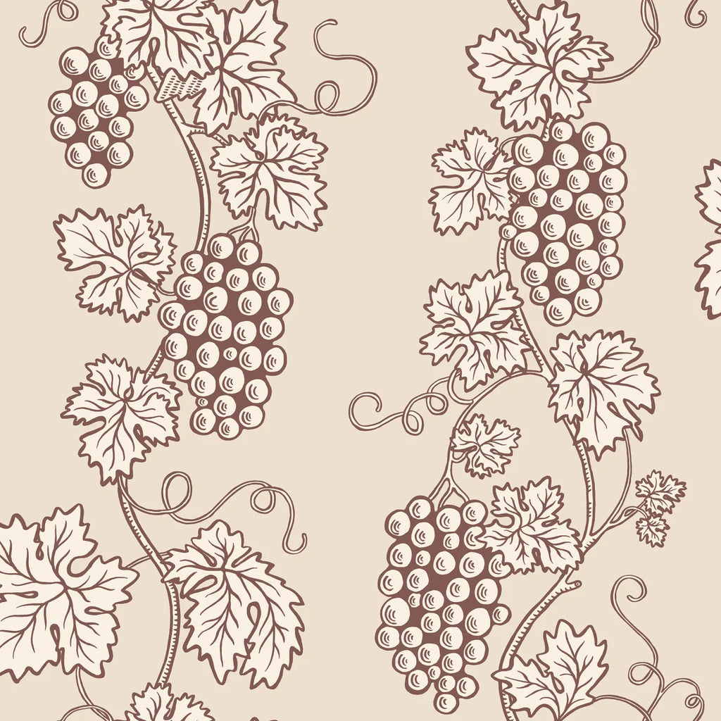 Carla Burgundy wallpaper by Sandberg – botanical design
