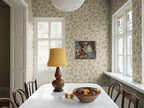 Limone wallpaper by Sandberg in Yellow, styled on an interior wall