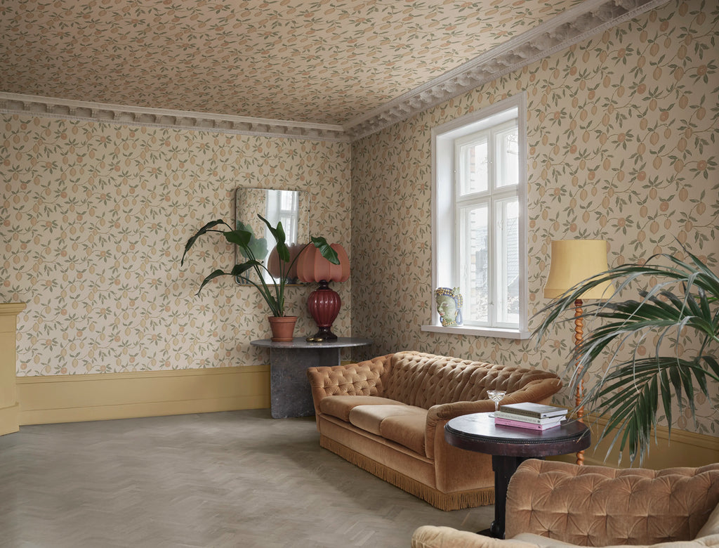 Limone wallpaper by Sandberg in a room setting