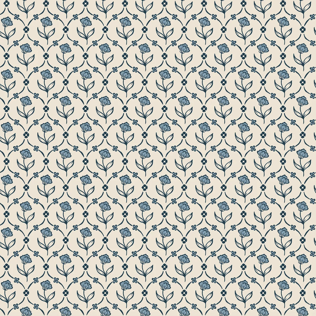 Elena Blue wallpaper by Sandberg – floral design