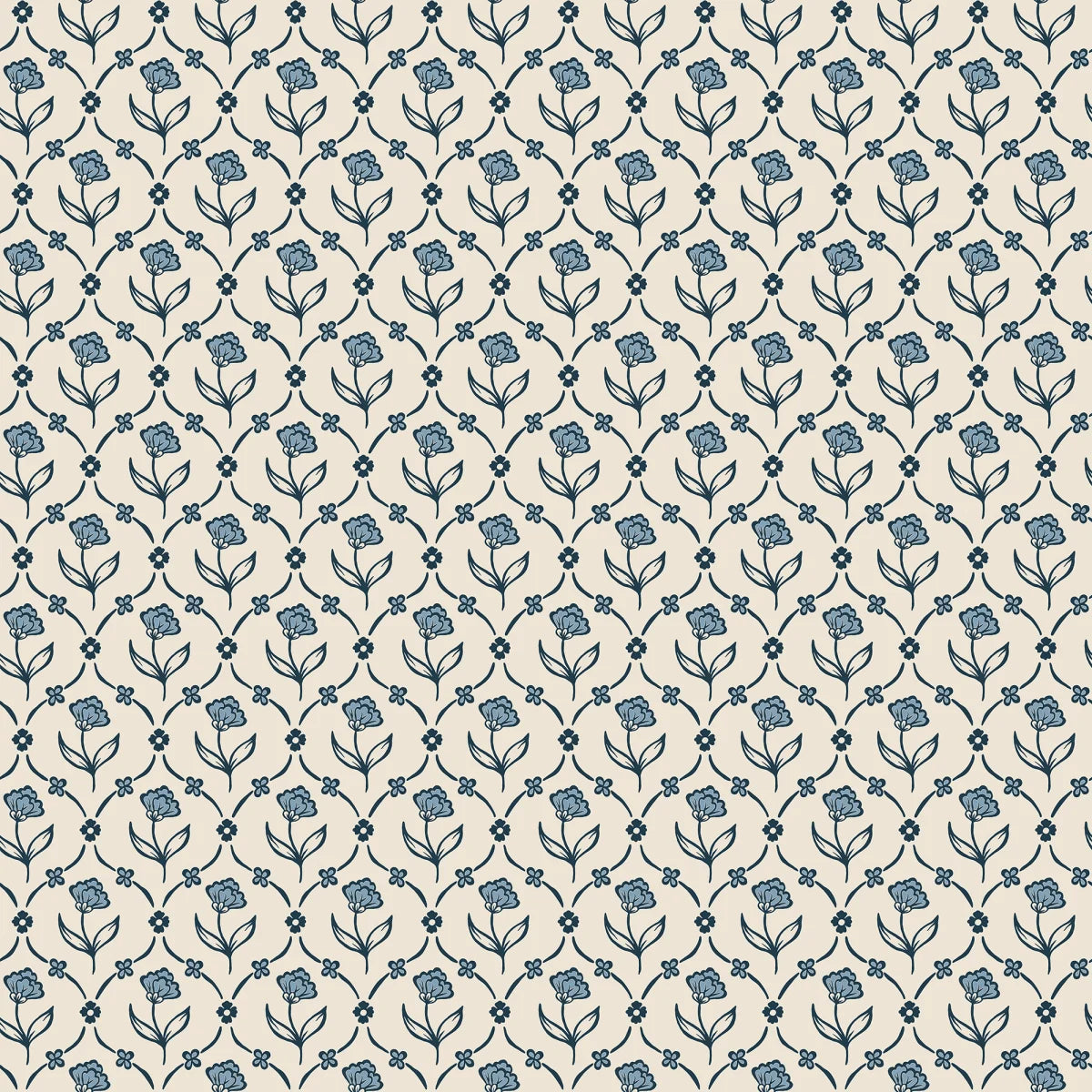 Elena Blue wallpaper by Sandberg – floral design