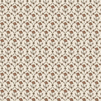 Elena wallpaper by Sandberg, flat swatch of the small ditsy floral in terracotta and brown on cream