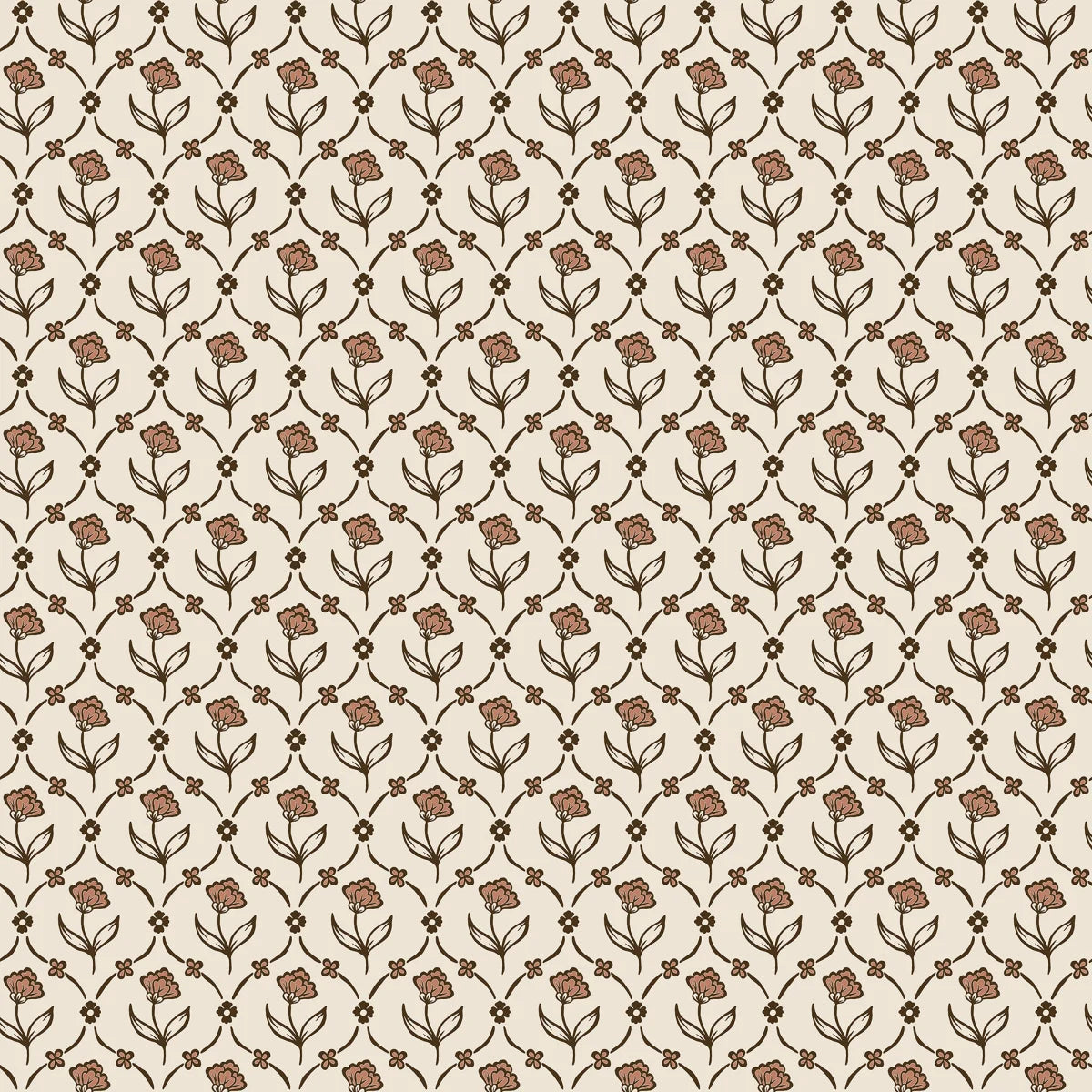 Elena Terracotta wallpaper by Sandberg – floral design