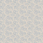 Coral wallpaper by Sandberg, flat swatch of an ivory coral-branch and dotted-sprig pattern on a soft blue ground