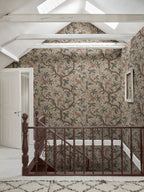 Alexa wallpaper by Sandberg – chinoiserie design, Blue – Misty Blue – styled in a room setting, view 6
