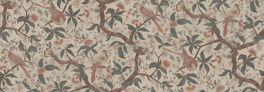 Alexa wallpaper by Sandberg – chinoiserie design, Blue – Misty Blue – flat swatch showing the repeat, view 3