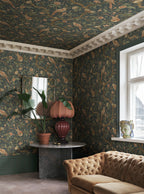 Alexa wallpaper by Sandberg – chinoiserie design, Blue – Classic Blue – styled in a room setting