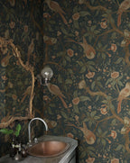 Alexa wallpaper by Sandberg – chinoiserie design, Blue – Classic Blue – styled in a room setting, view 2