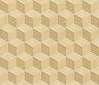 Chiara wallpaper by Sandberg – geometric design, Yellow – Honey – flat swatch showing the repeat, view 3