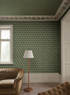 Chiara wallpaper by Sandberg – geometric design, Green