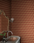 Chiara wallpaper by Sandberg – geometric design, Orange – Terracotta