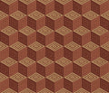 Chiara wallpaper by Sandberg – geometric design, Orange – Terracotta – flat swatch showing the repeat, view 4