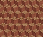 Chiara wallpaper by Sandberg – geometric design, Orange – Terracotta – flat swatch showing the repeat, view 4
