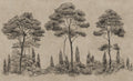 Andrea wall mural by Sandberg – forest & woodland design, Grey – Graphite – styled in a room setting, view 3