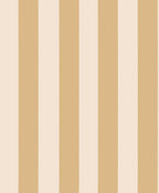 Sam wallpaper by Sandberg, broad vertical stripes in golden ochre and cream, flat swatch