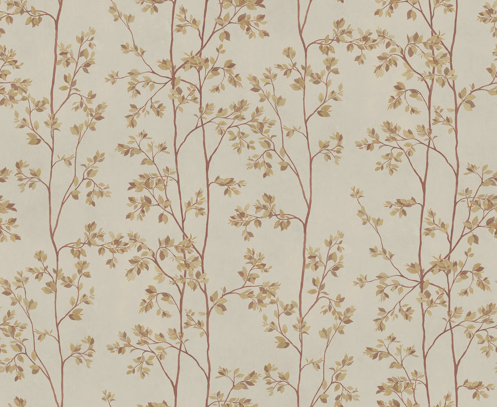 Laura wallpaper by Sandberg – botanical design, Beige – flat swatch showing the repeat