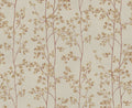 Laura wallpaper by Sandberg – botanical design, Beige – flat swatch showing the repeat