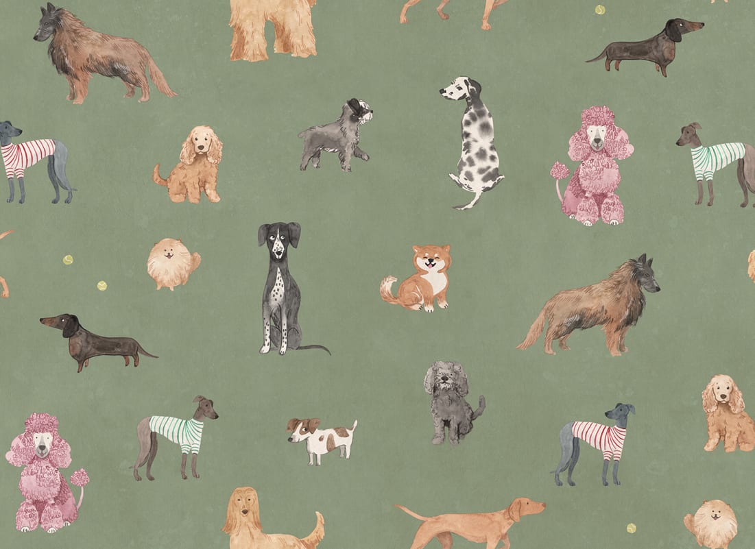 Taiga Dogs & Friends wallpaper mural – view 6
