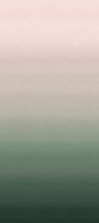 Skymning wall mural by Sandberg, flat panel of the ombré sky graduating from blush pink to deep green
