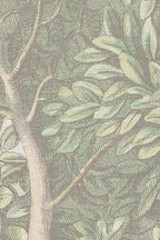 Charles wallpaper by Sandberg – forest & woodland design, Light Green – close-up of the print and texture, view 5