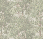 Charles wallpaper by Sandberg – forest & woodland design, Light Green – flat swatch showing the repeat, view 5