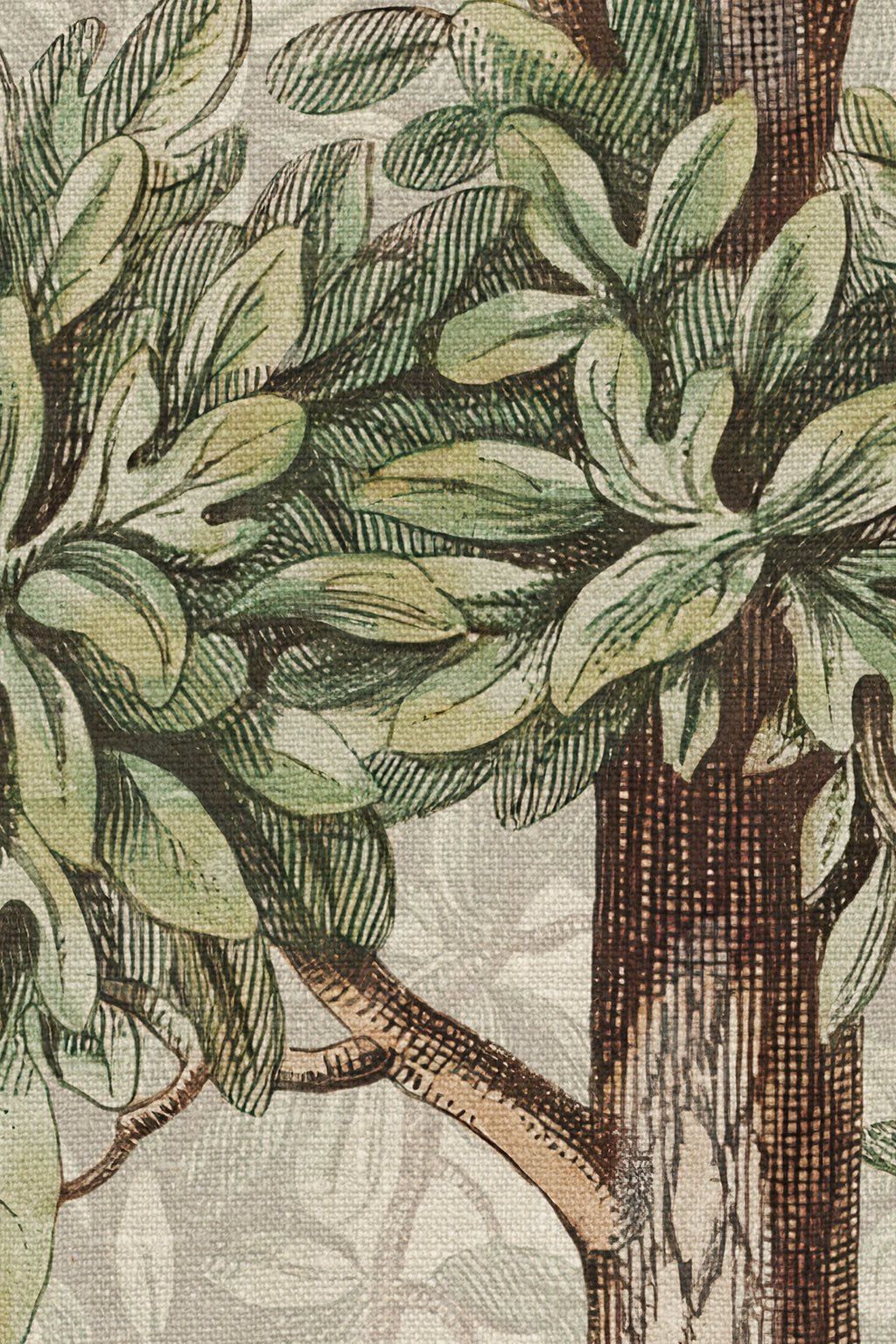 Charles wallpaper by Sandberg – forest & woodland design, Green – close-up of the print and texture, view 4